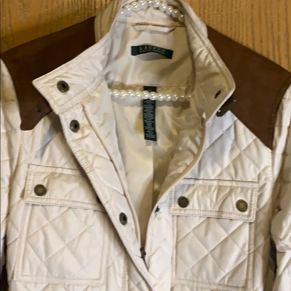 New LAUREN RALPH LAUREN Cream/brown color coat - Picture 10 of 10